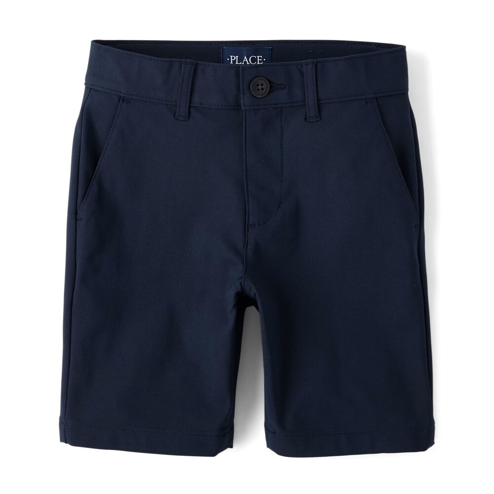 The Children’s Place Boys Uniform Quick Dry Chino Shorts - Navy Blue Size 14